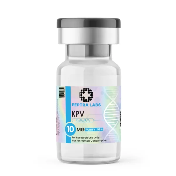 KPV 10 mg – vial de péptido para investigación, pureza 99 % en la etiqueta, Peptra Labs