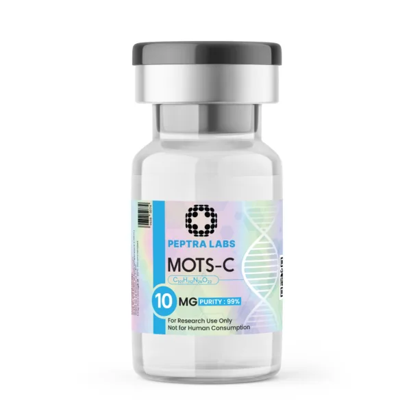 Mots-C 10mg research vial, sealed, labelled, research use only