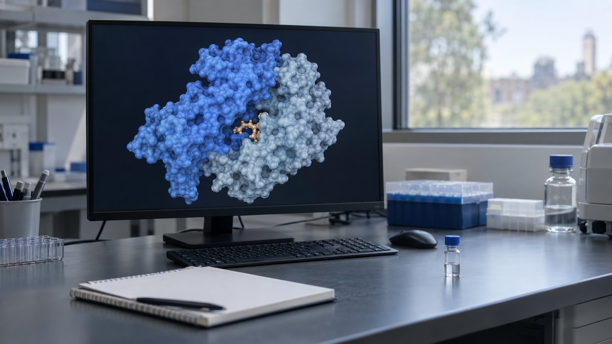 Simulación de tirzepatida GLP-1R en un monitor de laboratorio