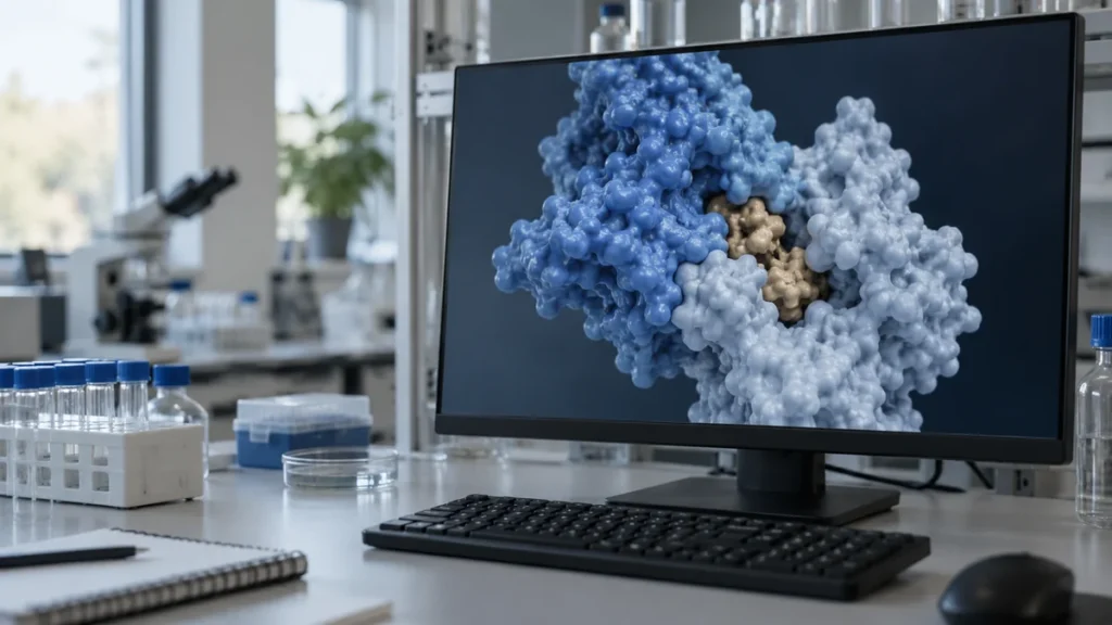 Modelo del receptor GLP-1 en una estación de investigación